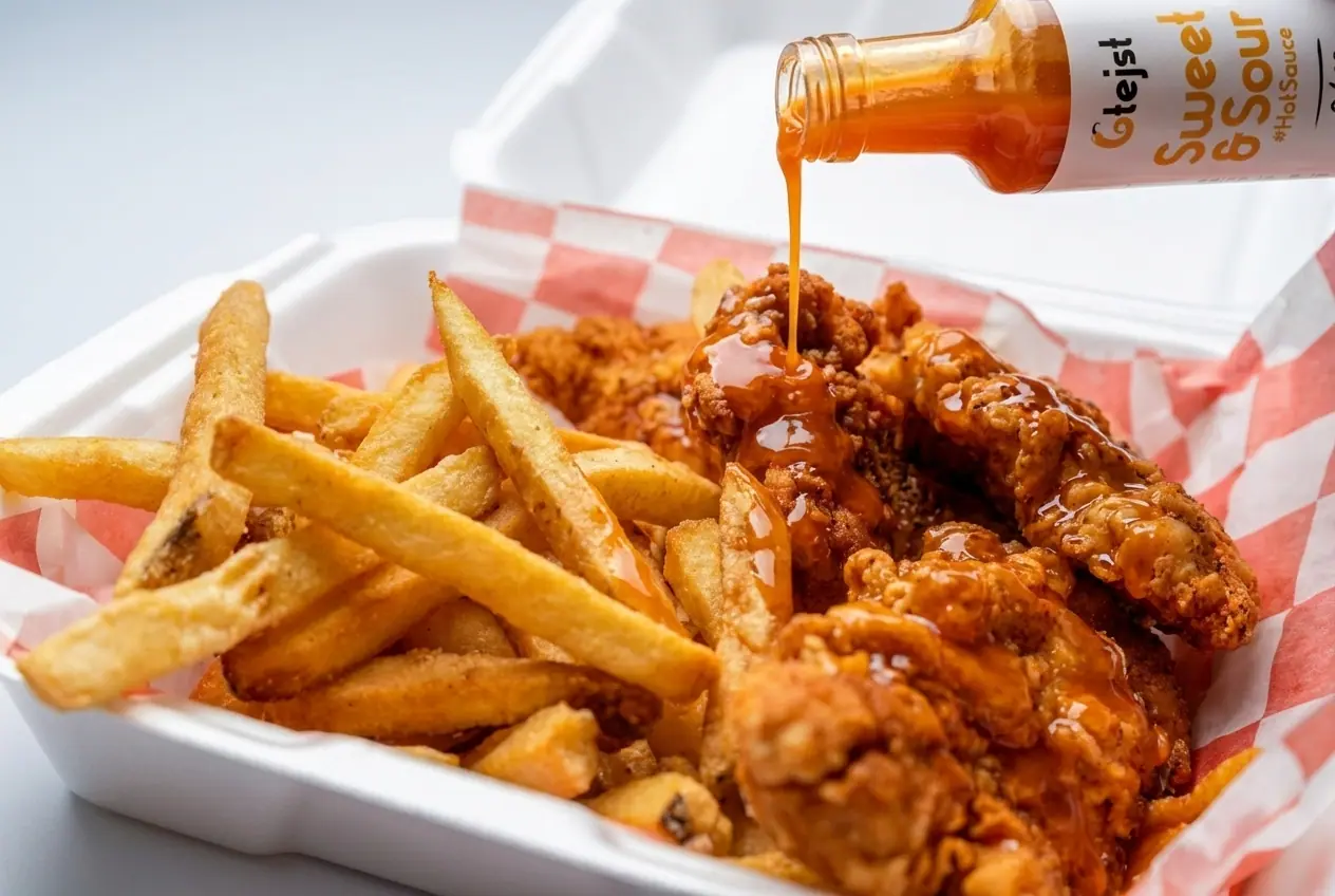 Sweet & Sour on fried food